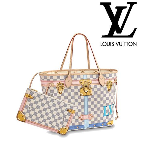 2024新作 Louis vuitton ルイヴィトンスーパーコピー☆ダミエ アズール ネヴァーフル MM トランク N41065